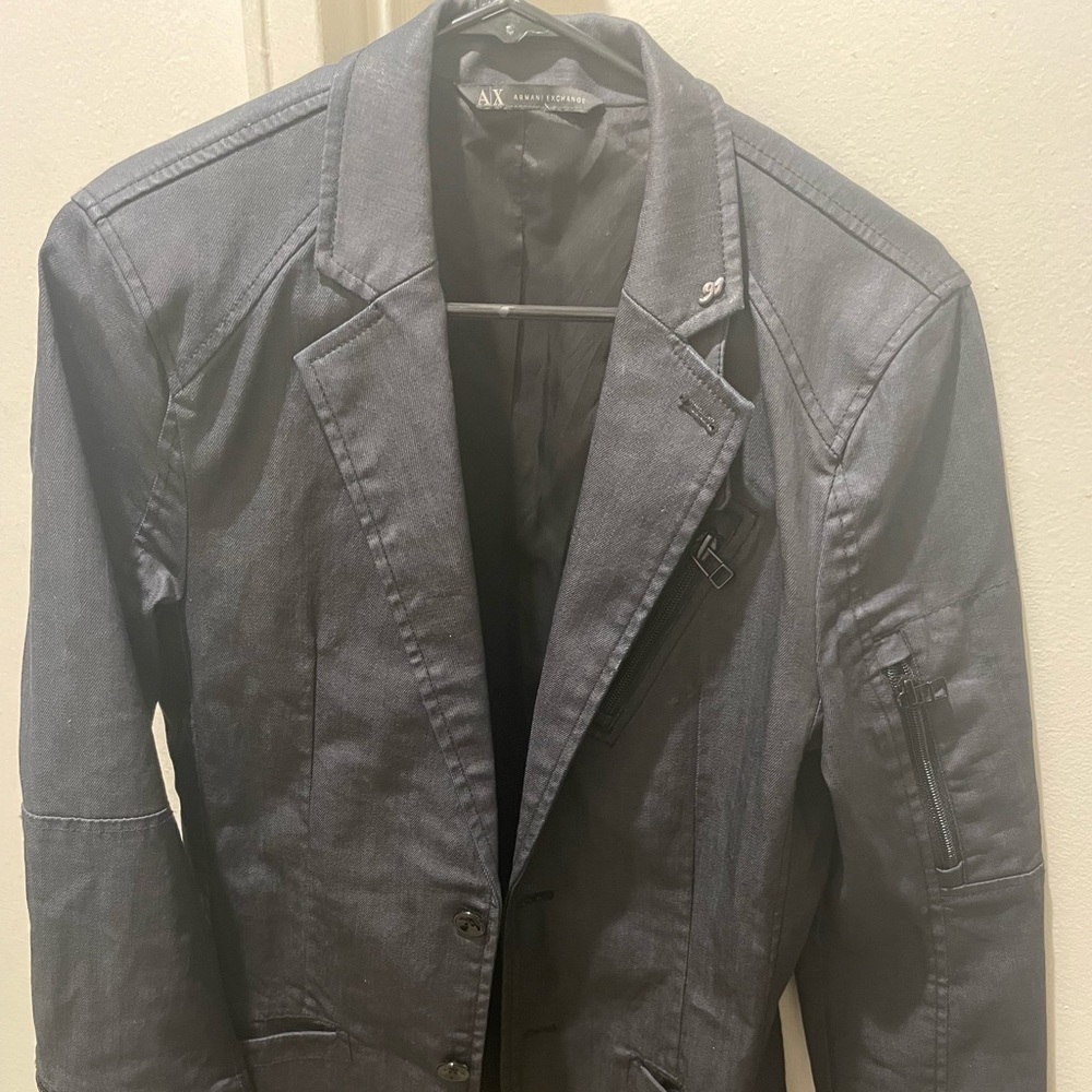 Armani exchange jean suit jacket